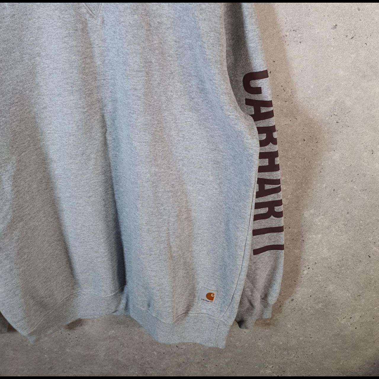 Vintage Carhartt Sweatshirt Men’s Medium Grey Pullover Blank USA Loose Fit