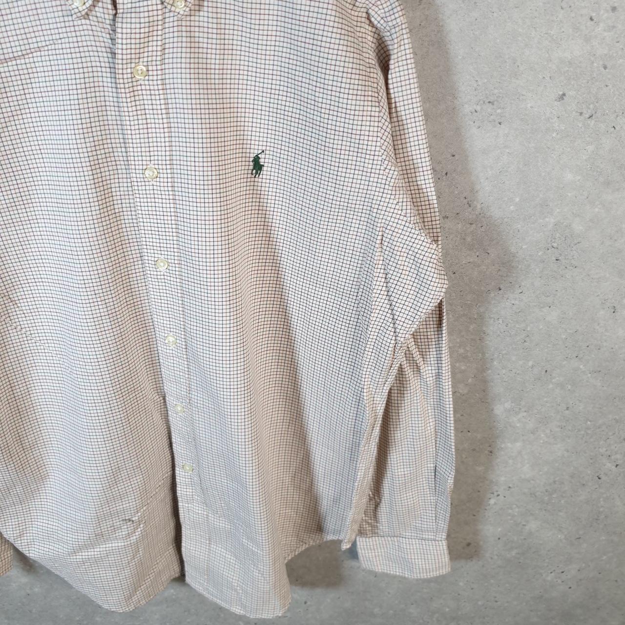 Vintage Ralph Lauren Button Down Shirt Men’s Large Classic Fit Checkered Pony Cotton