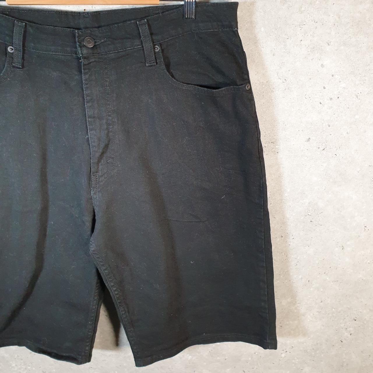 Vintage Levi’s 569 Baggy Shorts Jorts Cargo Mens W38 Black Relaxed Denim