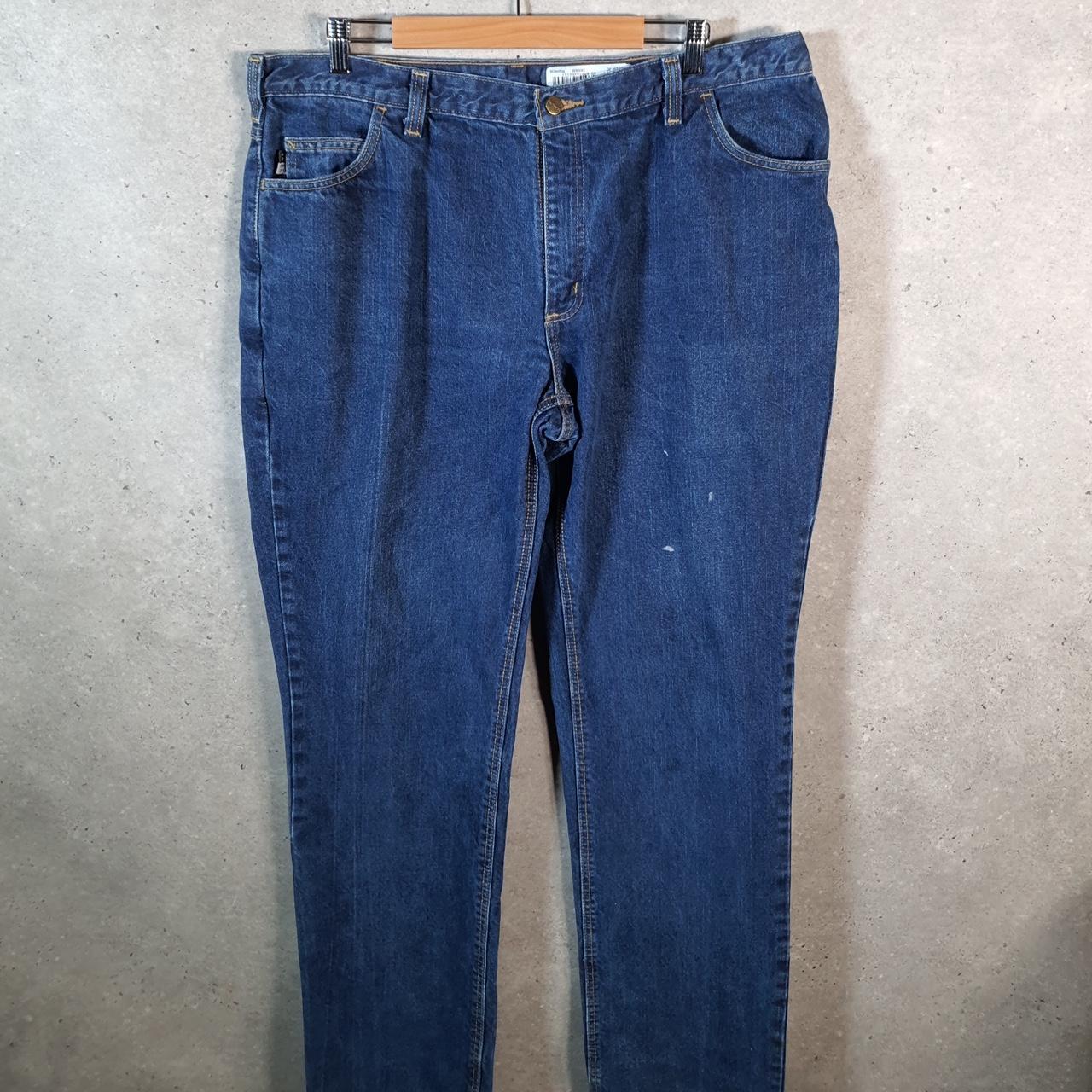 Vintage Carhartt FR Workwear Carpenter Jeans Mens W40 L38 Blue Denim Dungaree Fit USA