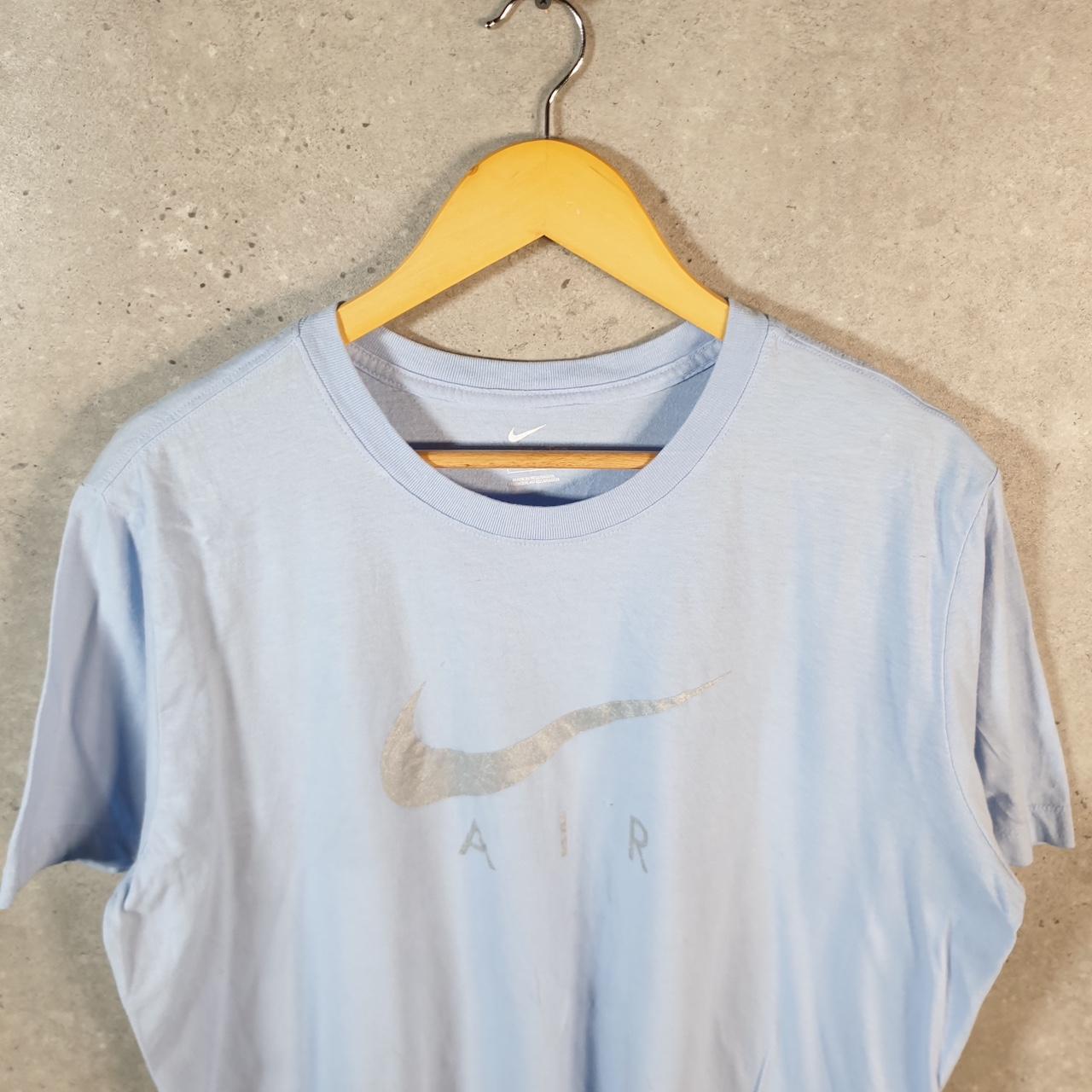 Vintage Nike Air T Shirt Men’s Large Blue Logo Swoosh Athletic C9892
