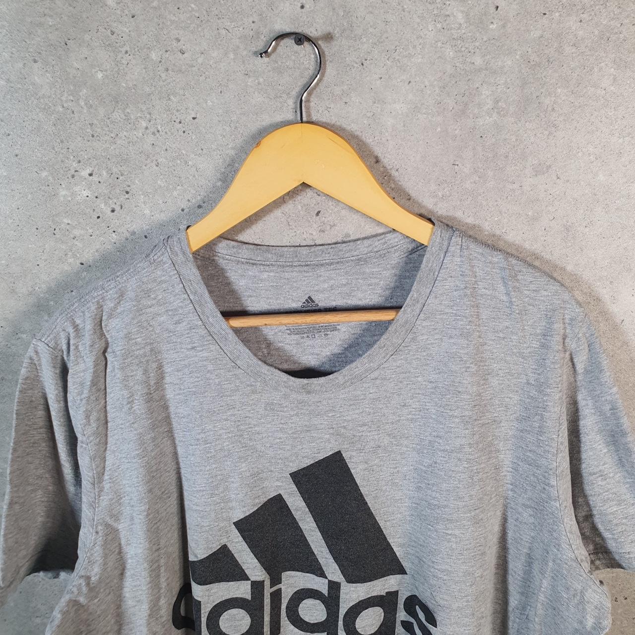 Vintage Adidas Amplifier T Shirt Shirt Men’s XL Grey Three Stripes Logo Athletic C9726