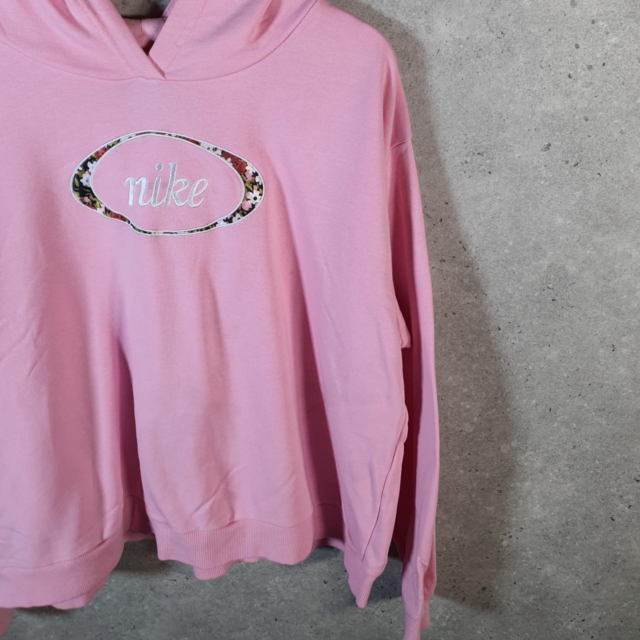 Vintage Nike Spellout Hoodie Men’s XL Pink Swoosh Y2K Pullover Logo