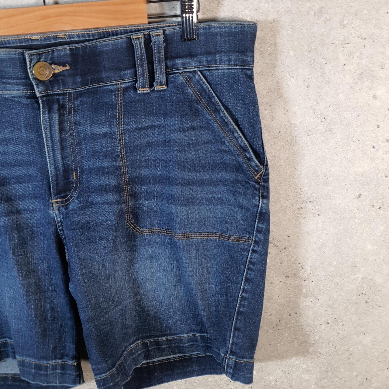 Vintage Lee Baggy Shorts Jorts Cargo Womens W38 Blue Relaxed Denim