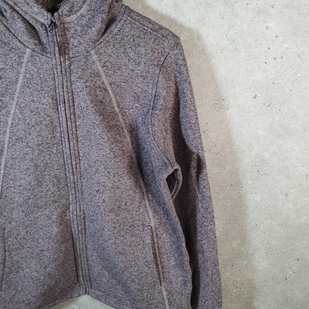 Vintage The North Face TNF Teddy Fleece Sweatshirt  Womens Large Purple Full Zip Logo