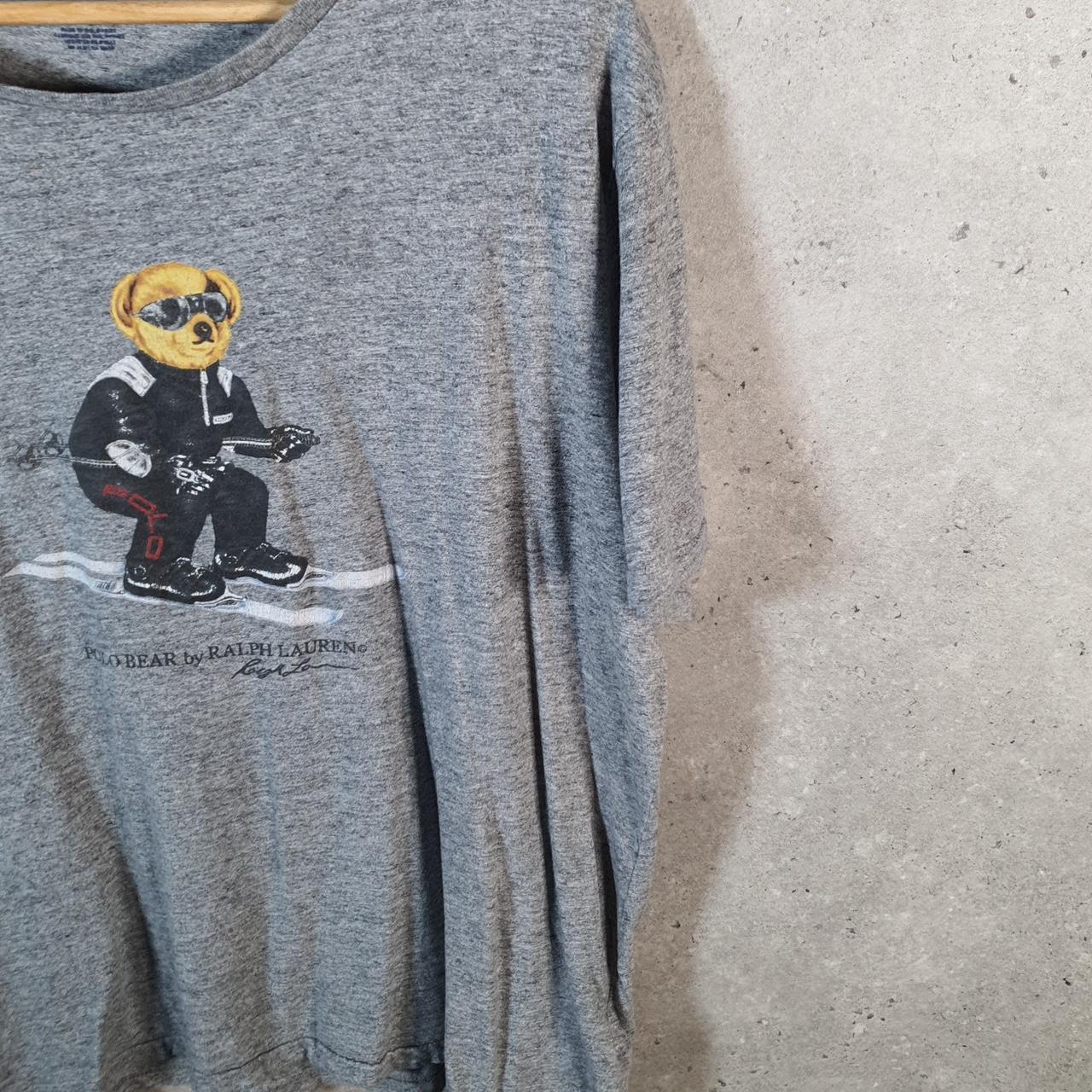 Vintage Ralph Lauren Polo Bear T Shirt Men’s XL Grey Classic Fit Pony