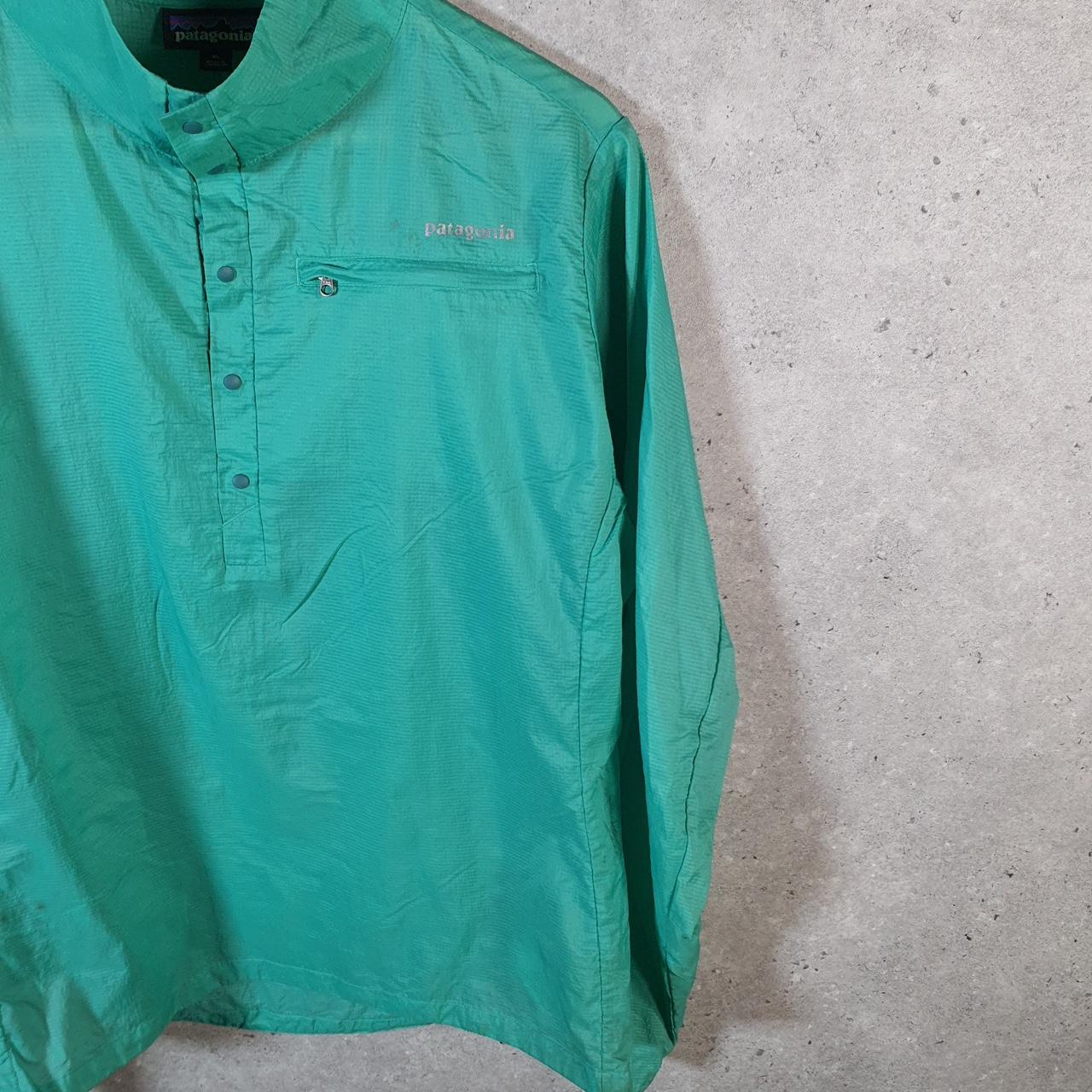 Vintage Patagonia Shell Jacket Womens XL Blue 1/4 Button Lightweight Windbreaker