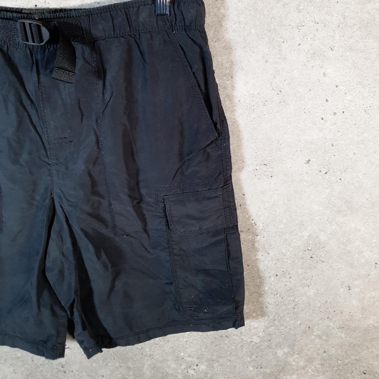 Vintage Timberland Shell Fishing Shorts Men’s Medium Black Athletic Hiking