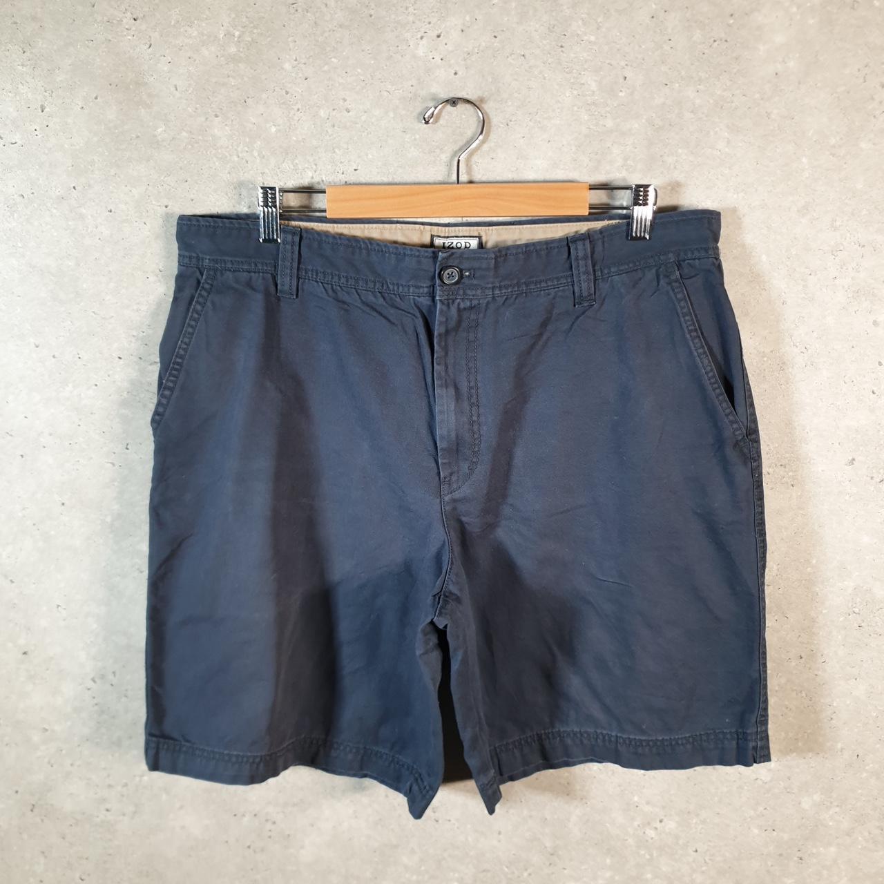 Vintage Izod Golf Chino Shorts Jorts Cargo Men’s W38 Navy Blue Baggy Cotton