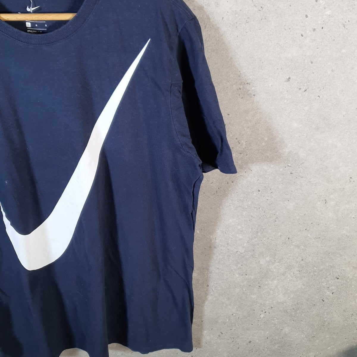 Vintage Nike T Shirt Men’s Large Navy Blue Logo Swoosh Athletic