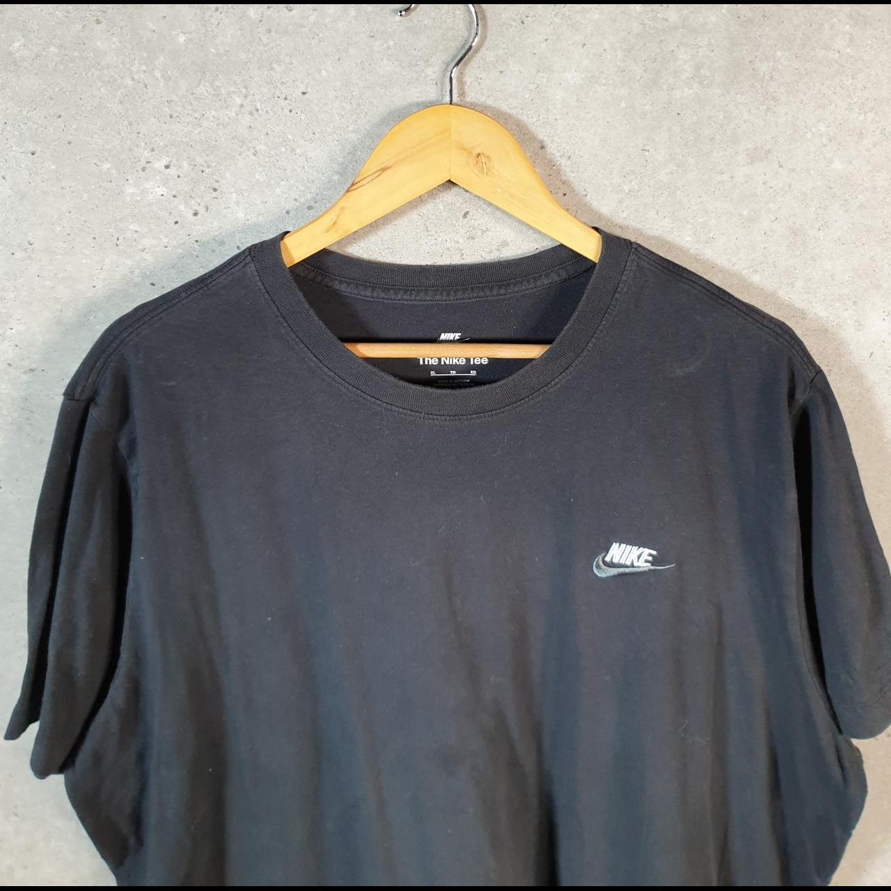 Vintage Nike T Shirt Men’s XL Black Printed Single Swoosh Logo Athletic C8265