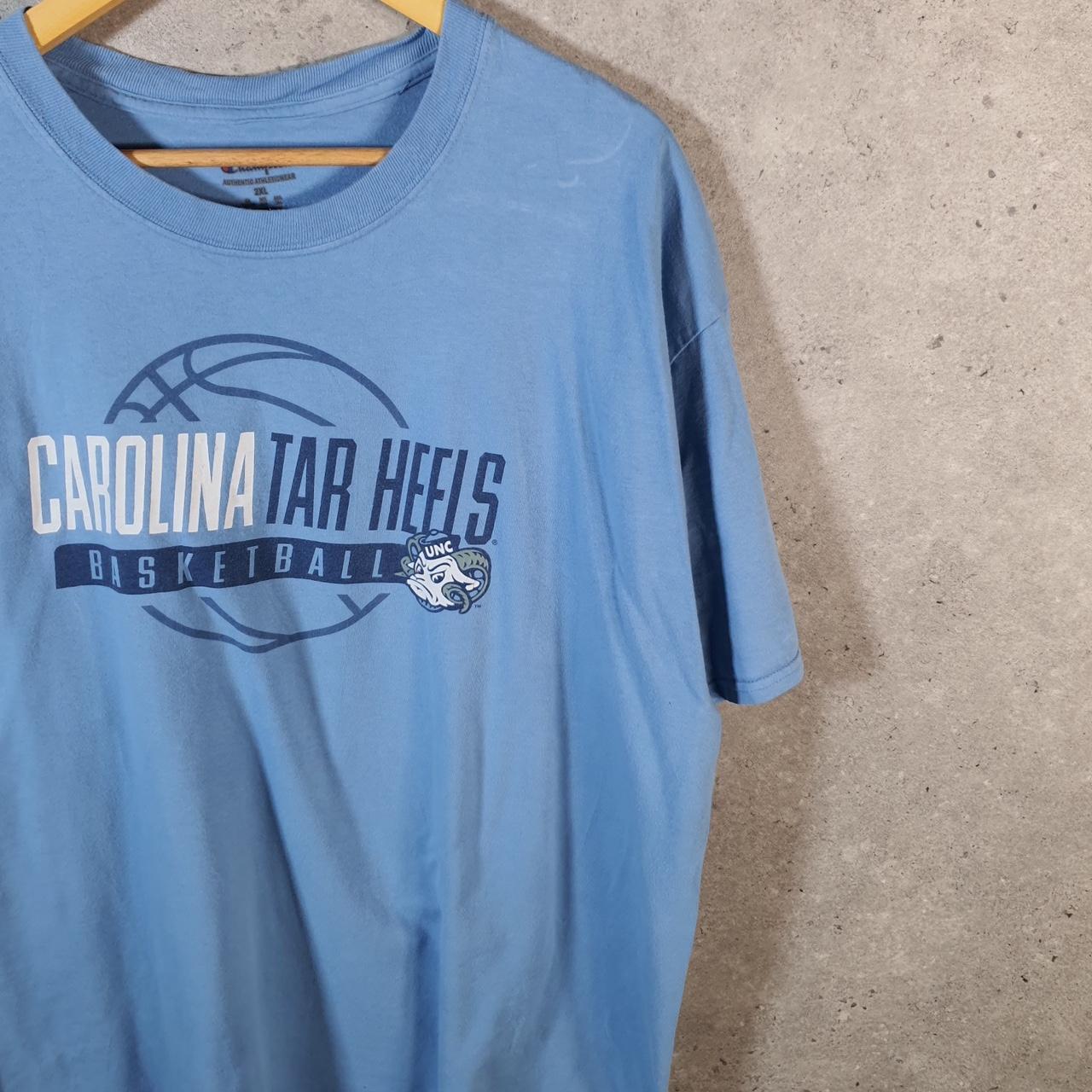 Vintage Champion Carolina Tar Heels Basketball T Shirt Men’s 2XL Blue Athletic