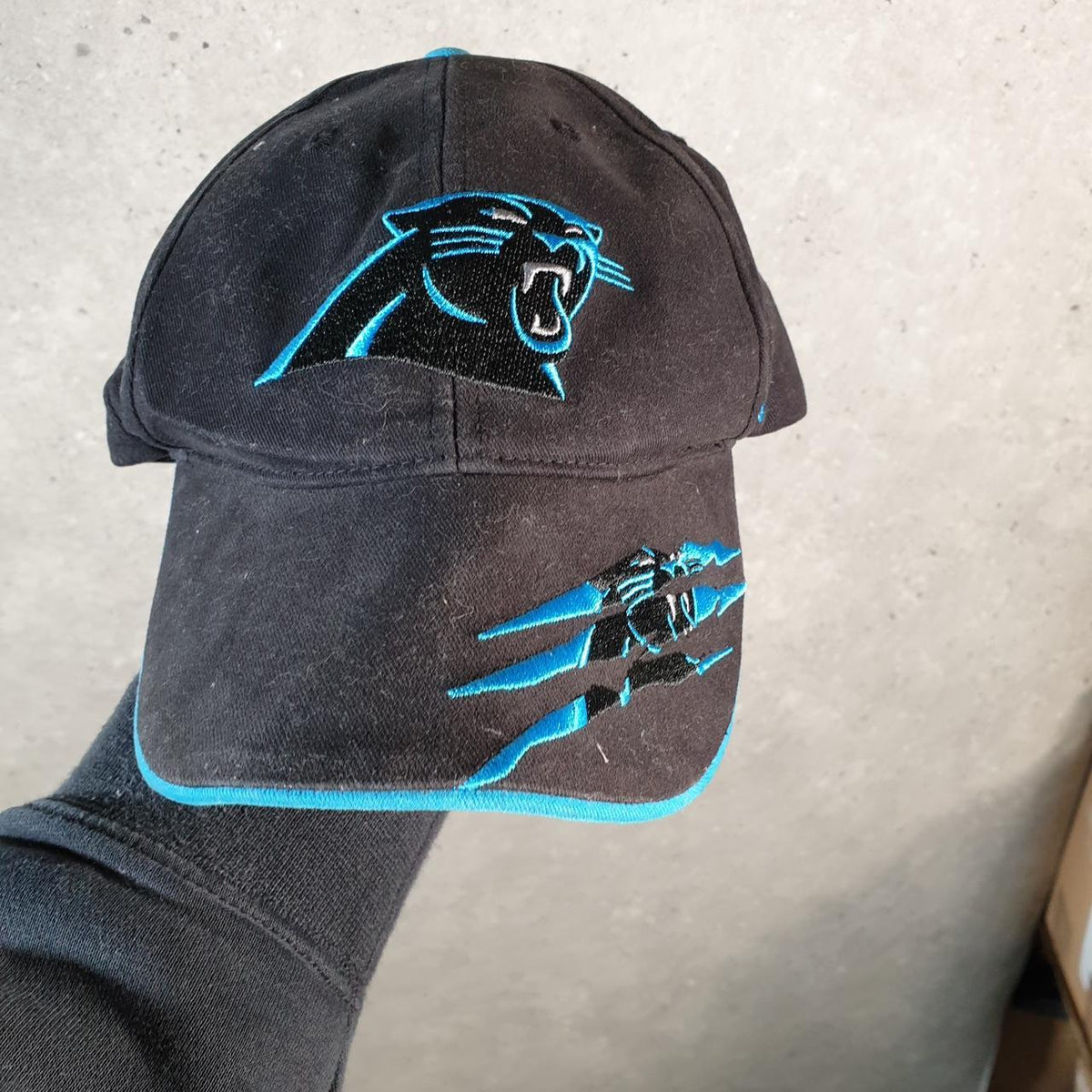 Vintage NFL Carolina Panthers Cap Kids Adjustable USA Spellout Athletic C8509