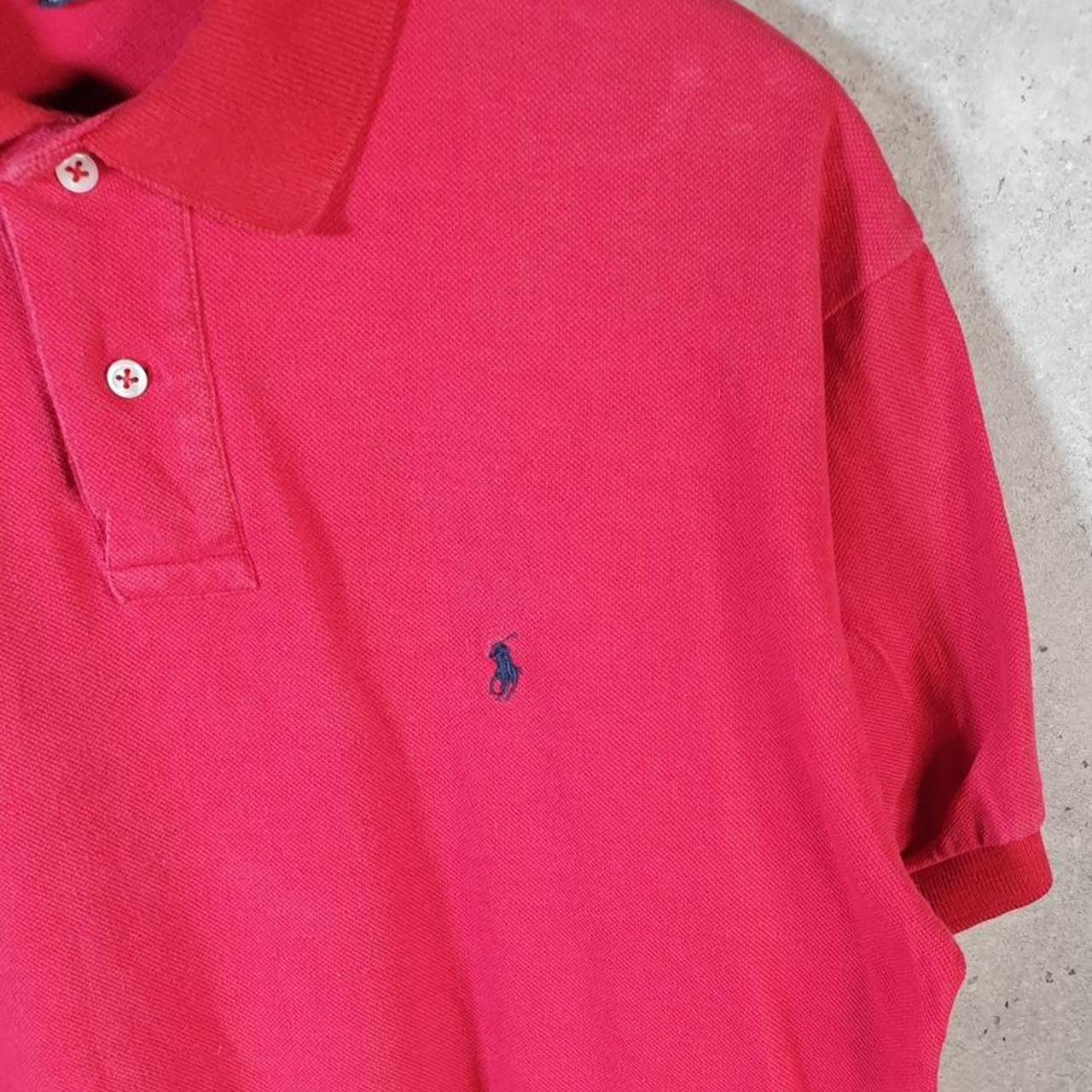 Vintage Ralph Lauren Polo Shirt Men’s Medium Red Classic Fit Embroidered Pony