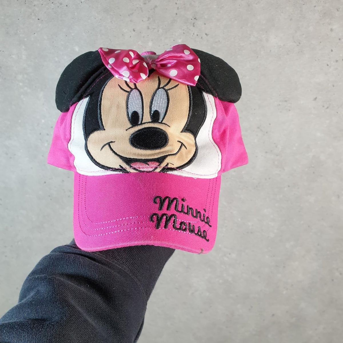 Vintage Disney Minnie Mouse Cap Girls USA Spellout Athletic Adjustable C8545