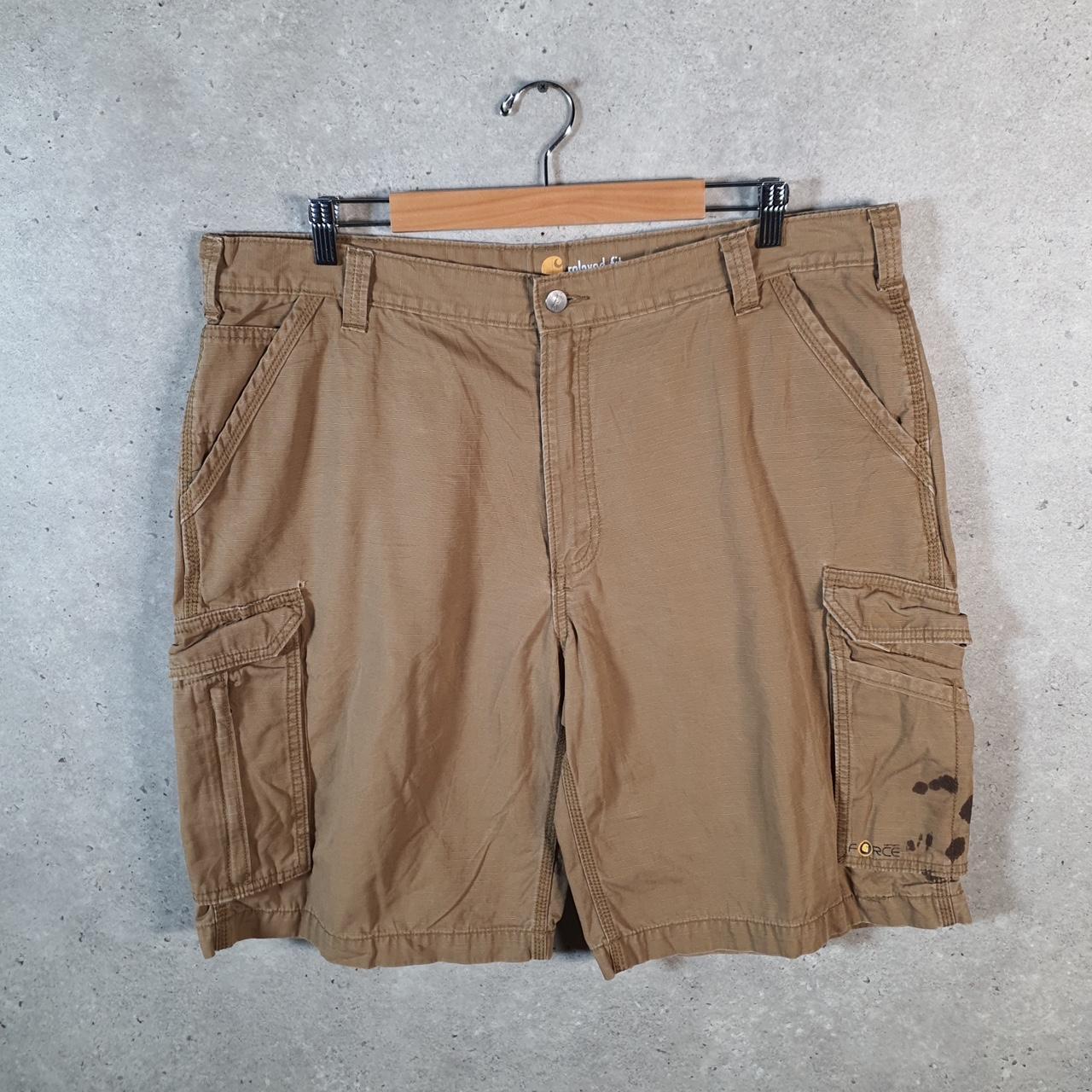 Vintage Carhartt Baggy Carpenter Shorts Jorts Cargo Men’s W40 Brown Relaxed Fit Workwear Big Fish Vintage
