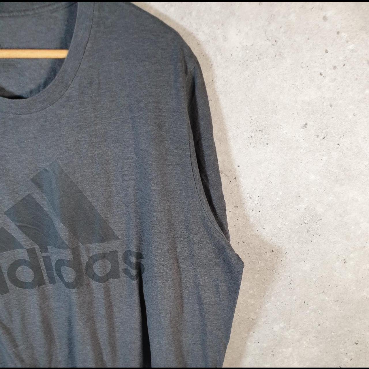 Vintage Adidas Amplifier T Shirt Men’s 2XL Grey Three Stripes Logo Athletic