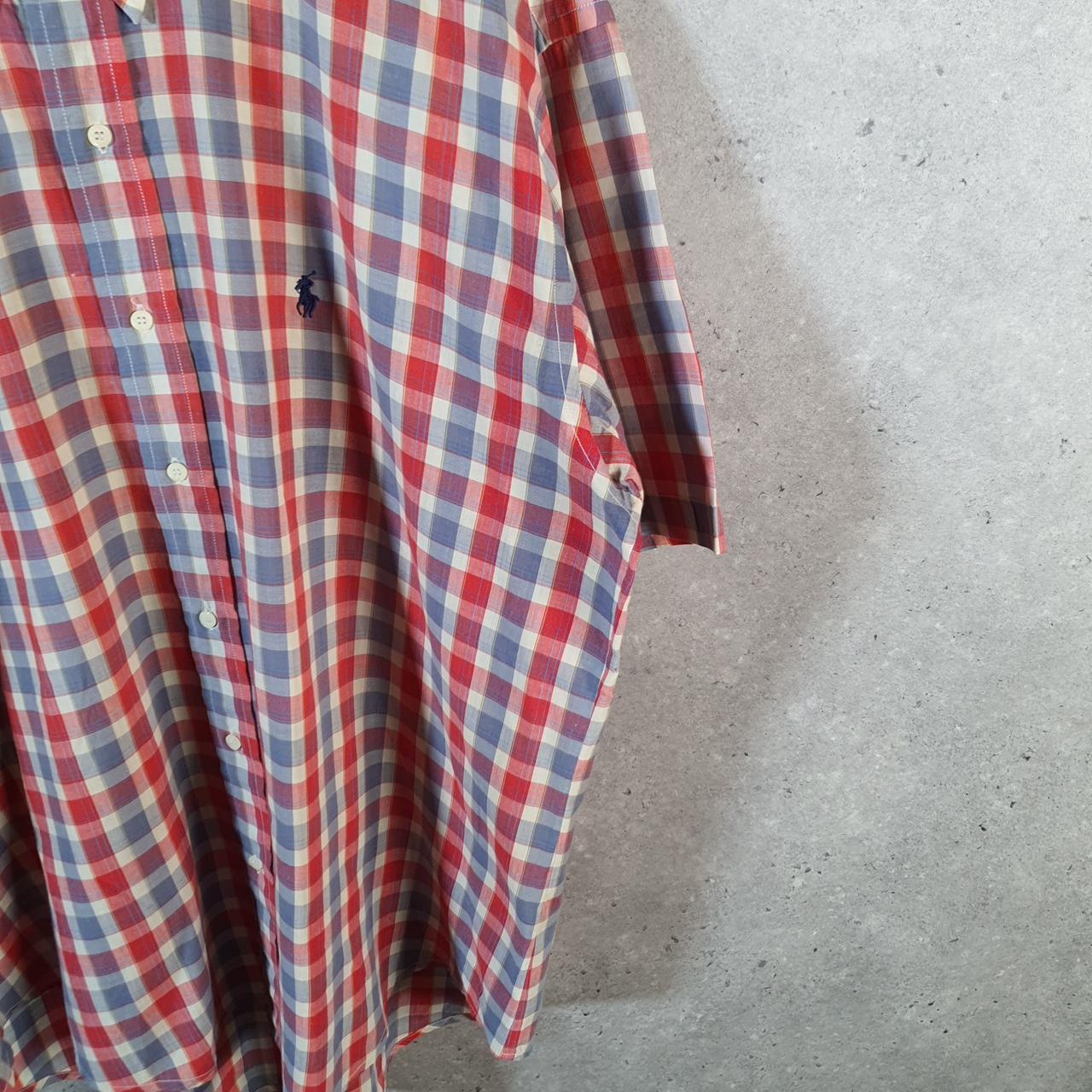Vintage Ralph Lauren Button Down Shirt Men’s XL Red Checkered Classic USA Pony