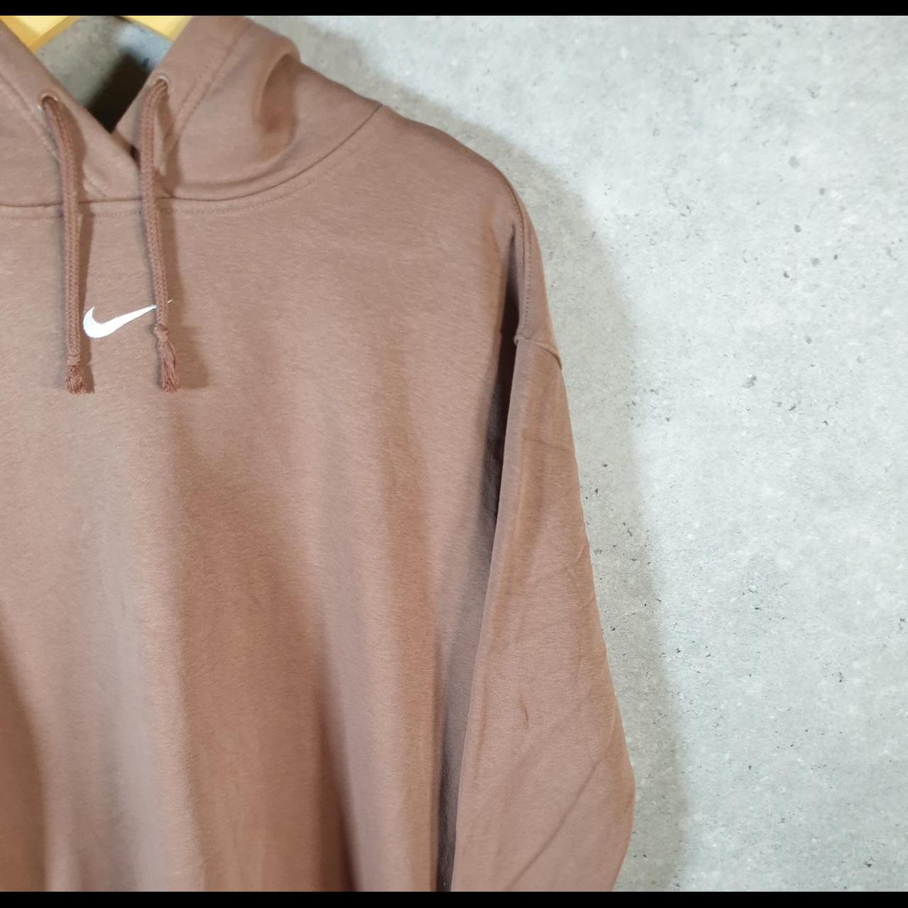 Vintage Nike Club Embroidered Hoodie Men’s XS Brown Swoosh Y2K Pullover