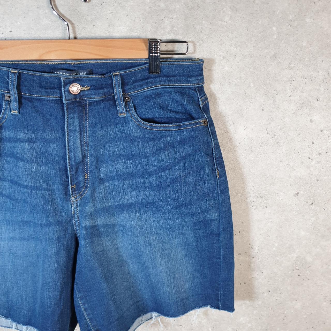 Vintage Calvin Klein Baggy Shorts Jorts Cargo Womens W32 Blue Relaxed Denim