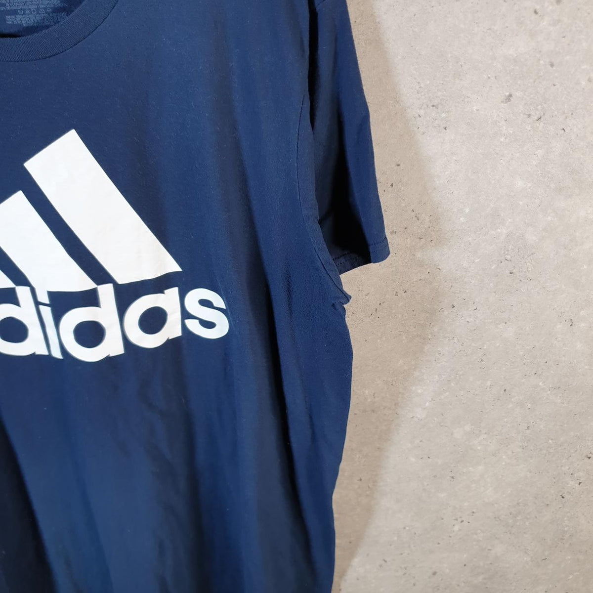 Vintage Adidas Go To Tee T Shirt Men’s XL Navy Blue Three Stripes Logo