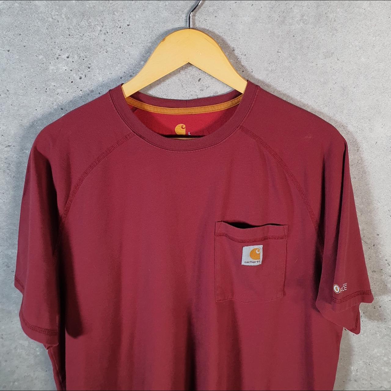Vintage Carhartt Pocket T Shirt Men’s Large Red Workwear Chore Utility Relaxed Fit C9217
