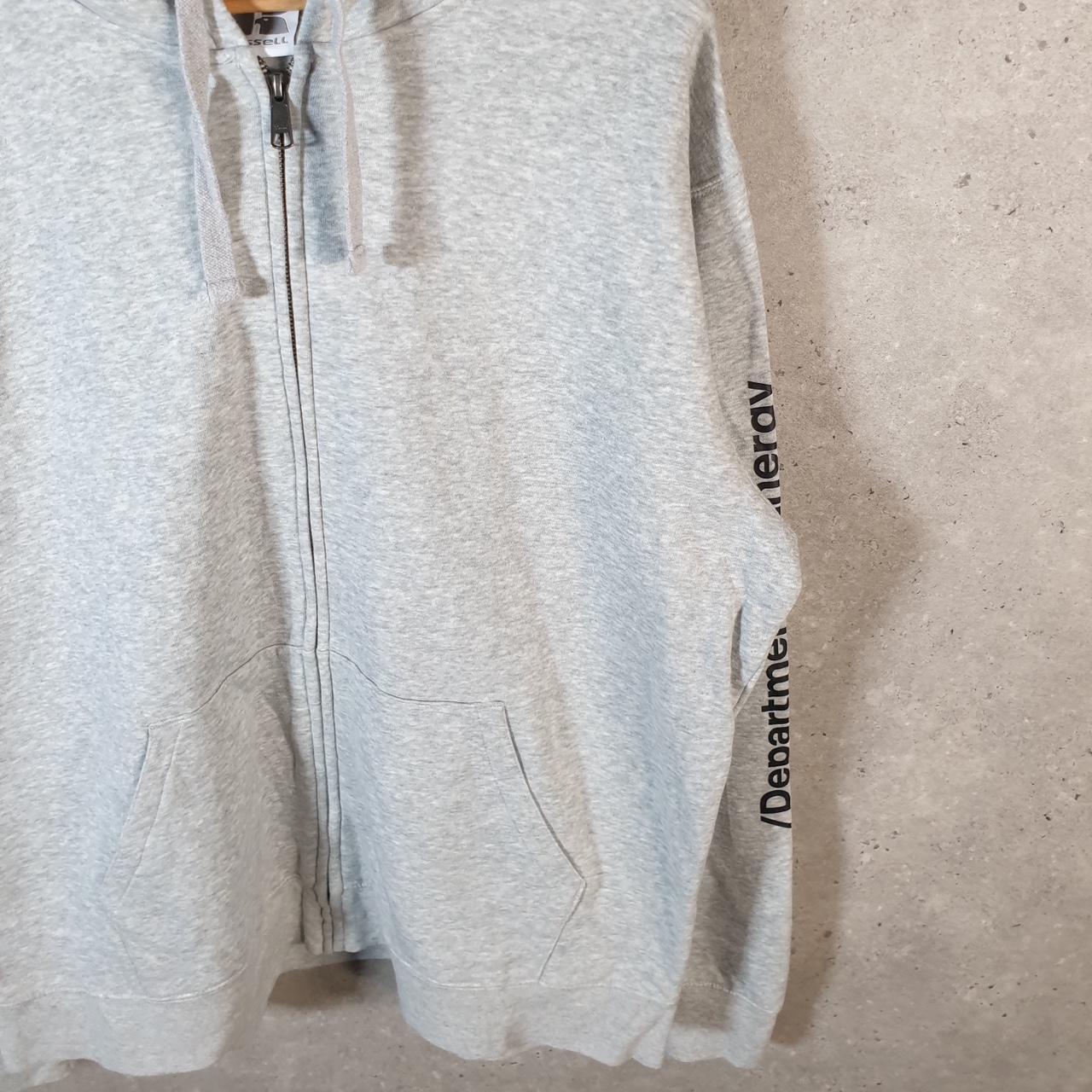 Vintage Russell Athletic Department Of Energy Hoodie Men’s XL Grey Full Zip Baggy