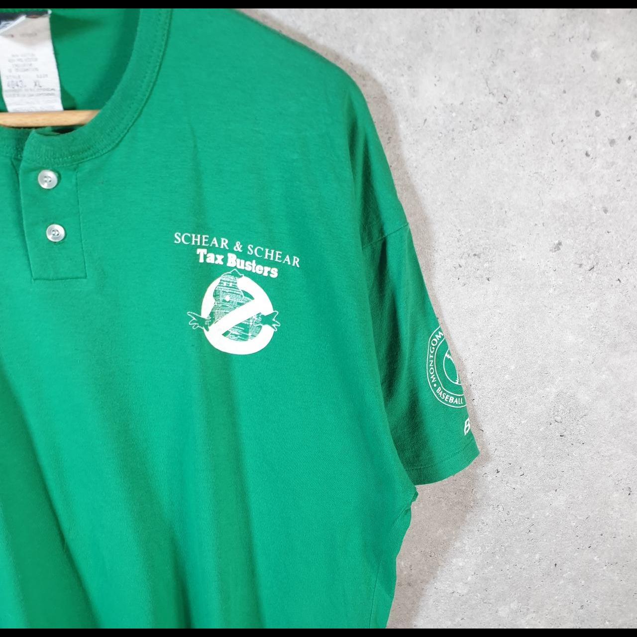 Vintage Bike Schear Tax busters 90s USA Single Stitch T Shirt Men’s XL Green