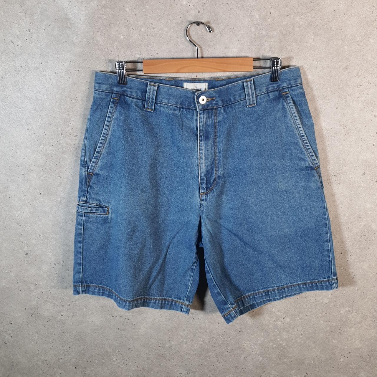 Vintage Dockers Denim Shorts Jorts Cargo Men’s W34 Blue Baggy Cotton