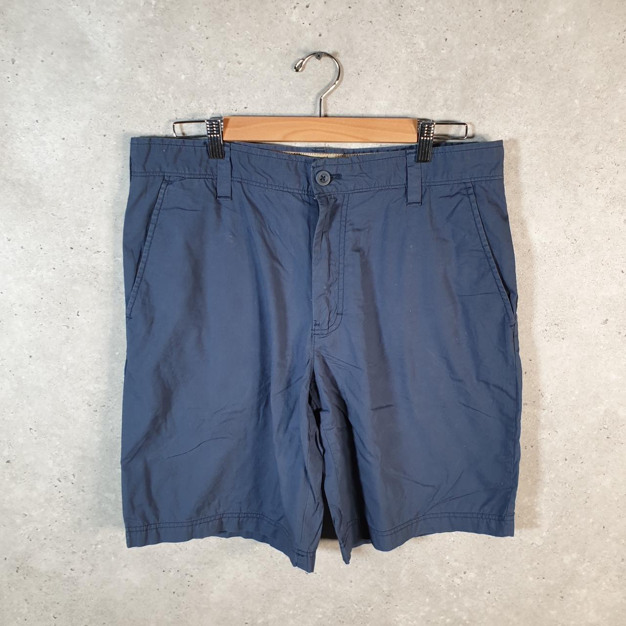 Vintage Izod Golf Chino Shorts Jorts Cargo Men’s W34 Navy Blue Baggy Cotton