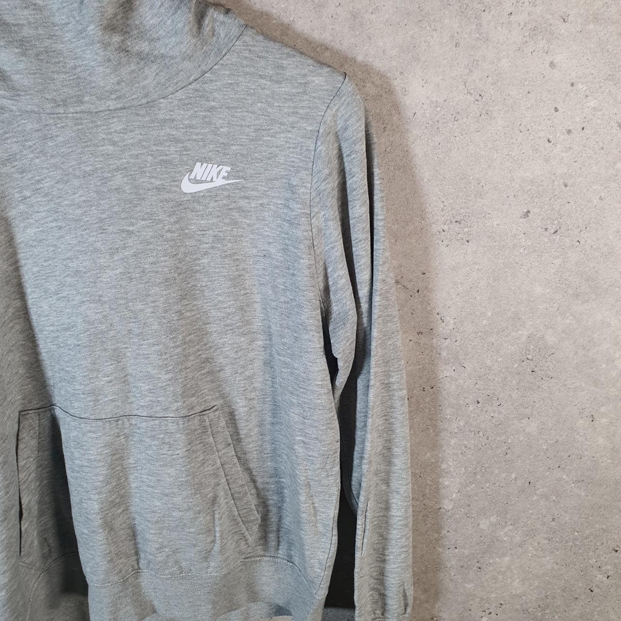 Vintage Nike Club Hoodie Womens Medium Grey Swoosh Y2K Pullover Logo