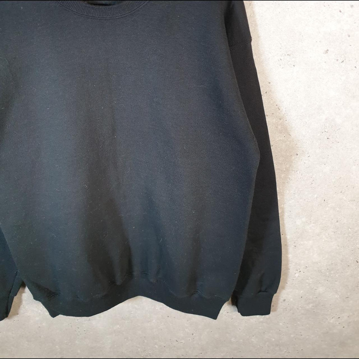 Vintage Lee Heavyweight Sweatshirt Men’s L Black USA Sturdy Sweats Blank Baggy