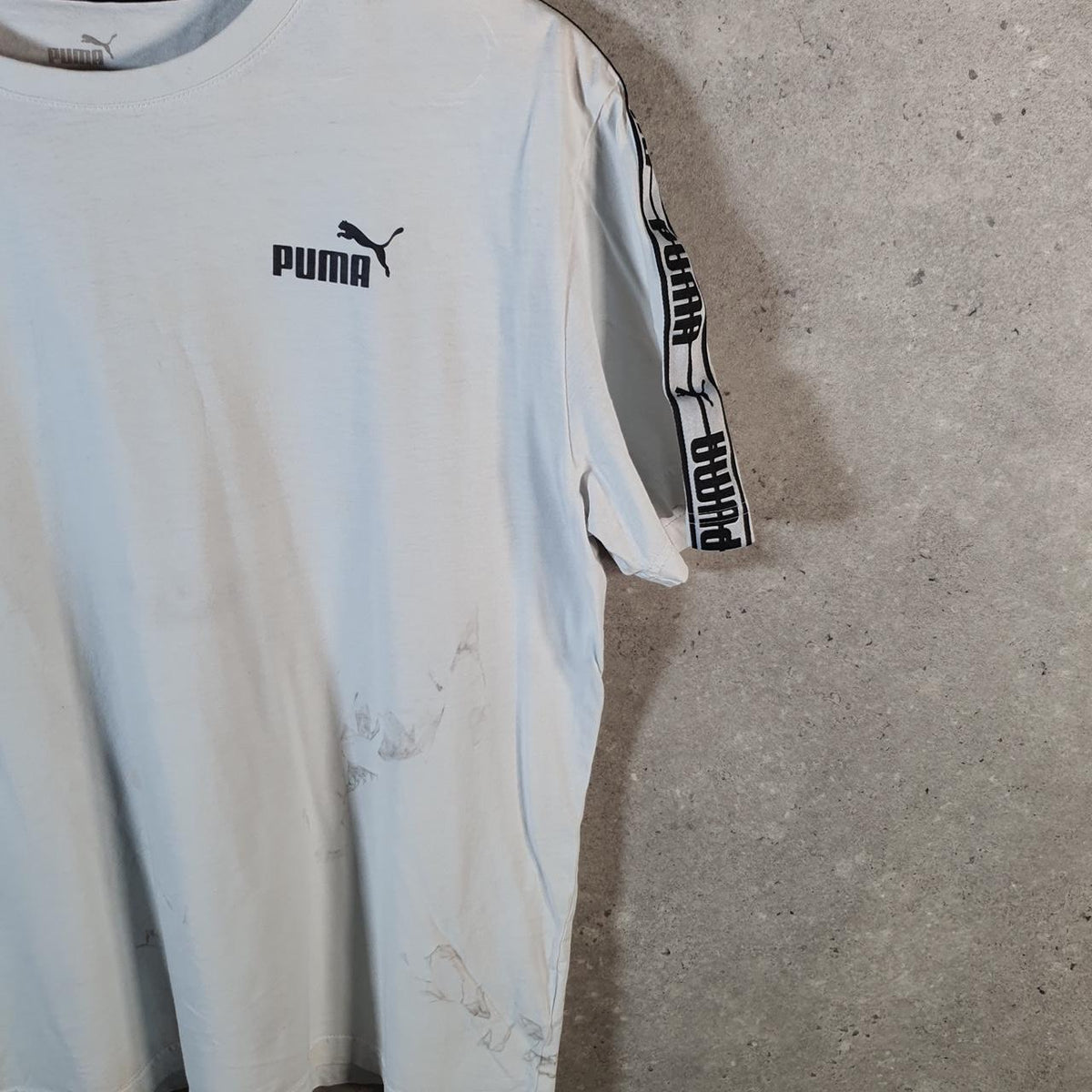 Vintage Puma Spellout T Shirt Men’s Medium White