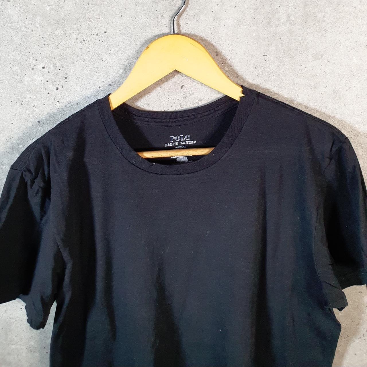 Vintage Ralph Lauren Polo T Shirt Men’s Medium Black Embroidered Pony Classic Fit C9139