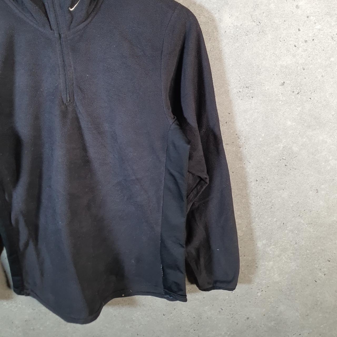 Vintage Nike Fleece Sweatshirt Womens Medium Black Y2K 1/4 Zip Pullover