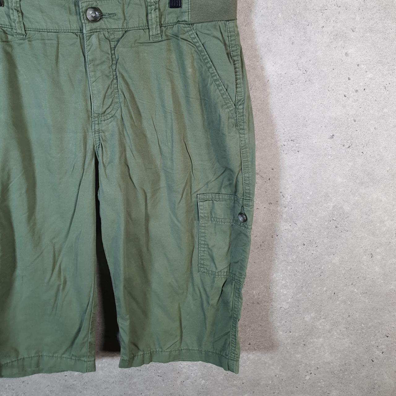 Vintage Lee Baggy Shorts Jorts Cargo Womens W32 Green Relaxed Cargo