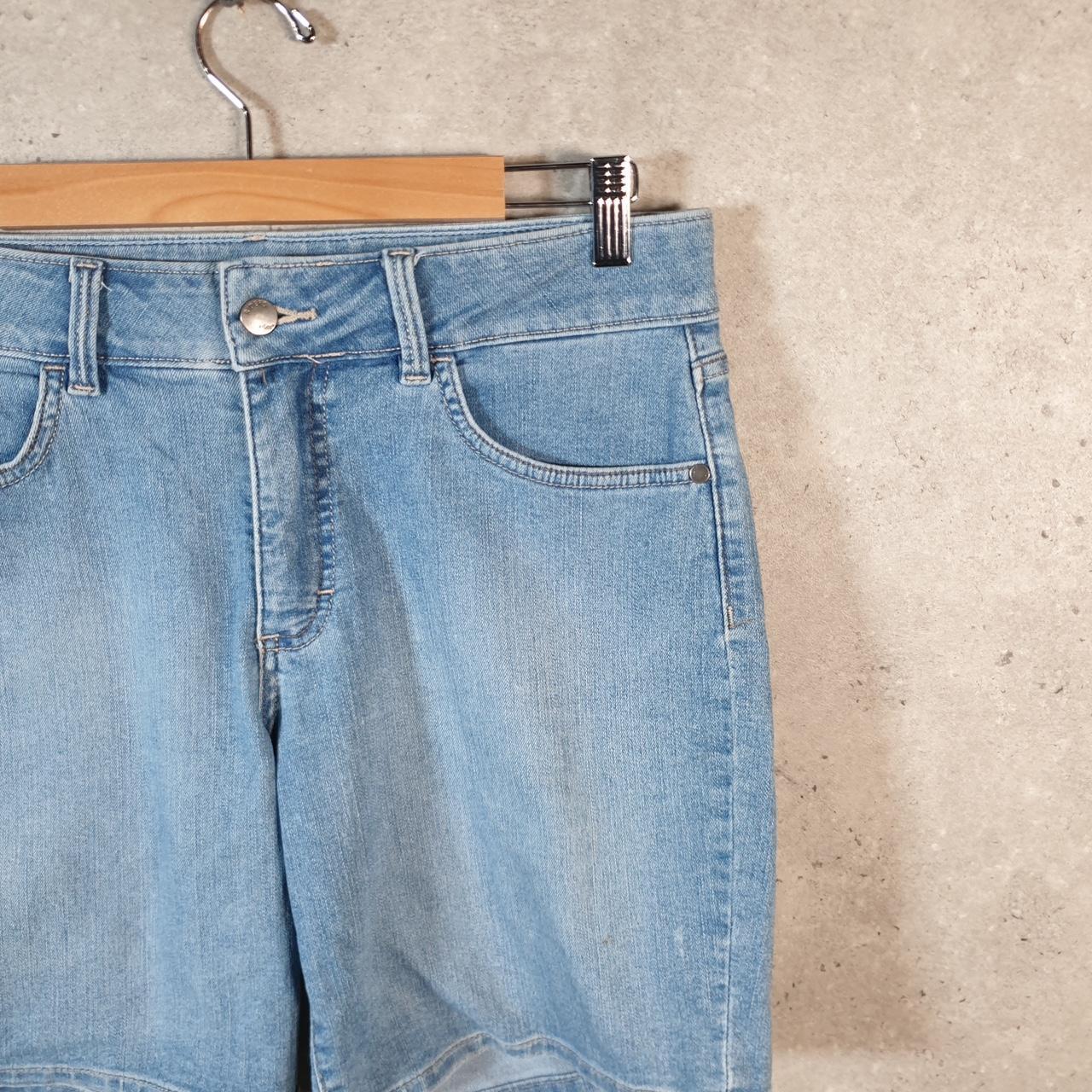 Vintage Lee Baggy Shorts Jorts Cargo Womens W34 Blue Relaxed Denim