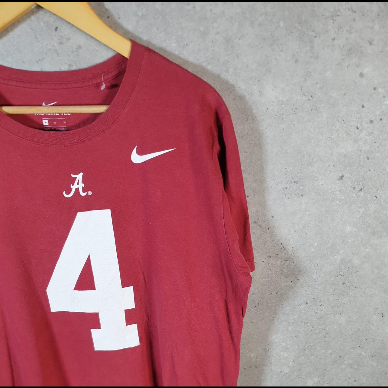 Vintage Nike Alabama Crimson Tide Jeudy 4 T Shirt Men’s Medium Red Swoosh Logo Athletic