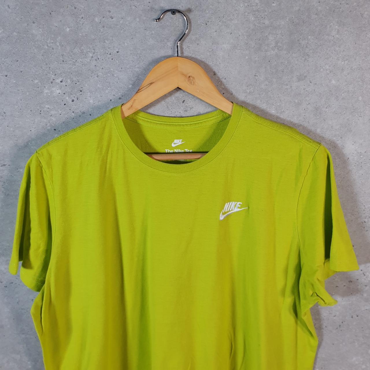 Vintage Nike Club T Shirt Womens XL Green Single Swoosh Logo Athletic C8277