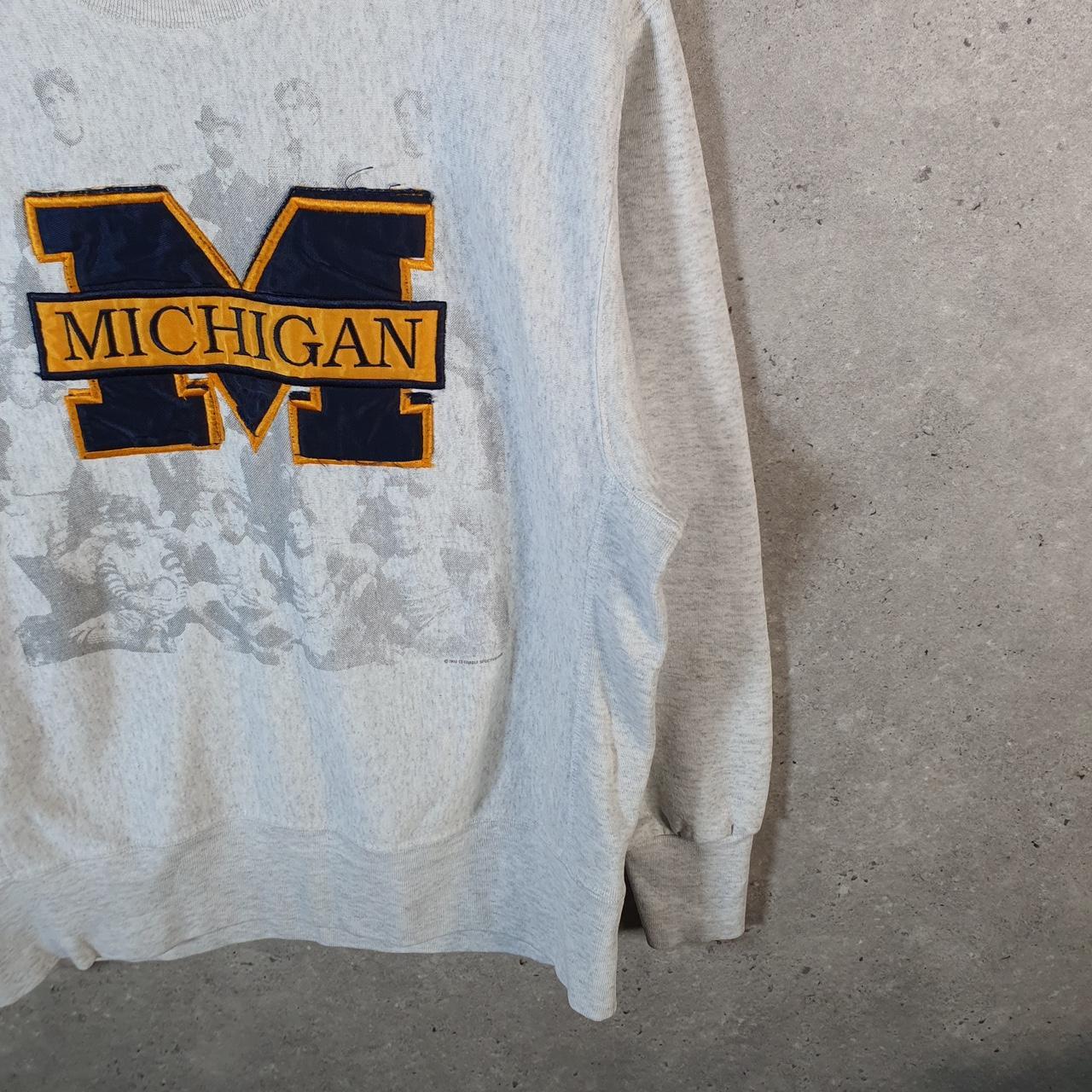 Vintage Crable Sportswear Michigan Sweatshirt Mens Large Grey Pullover USA
