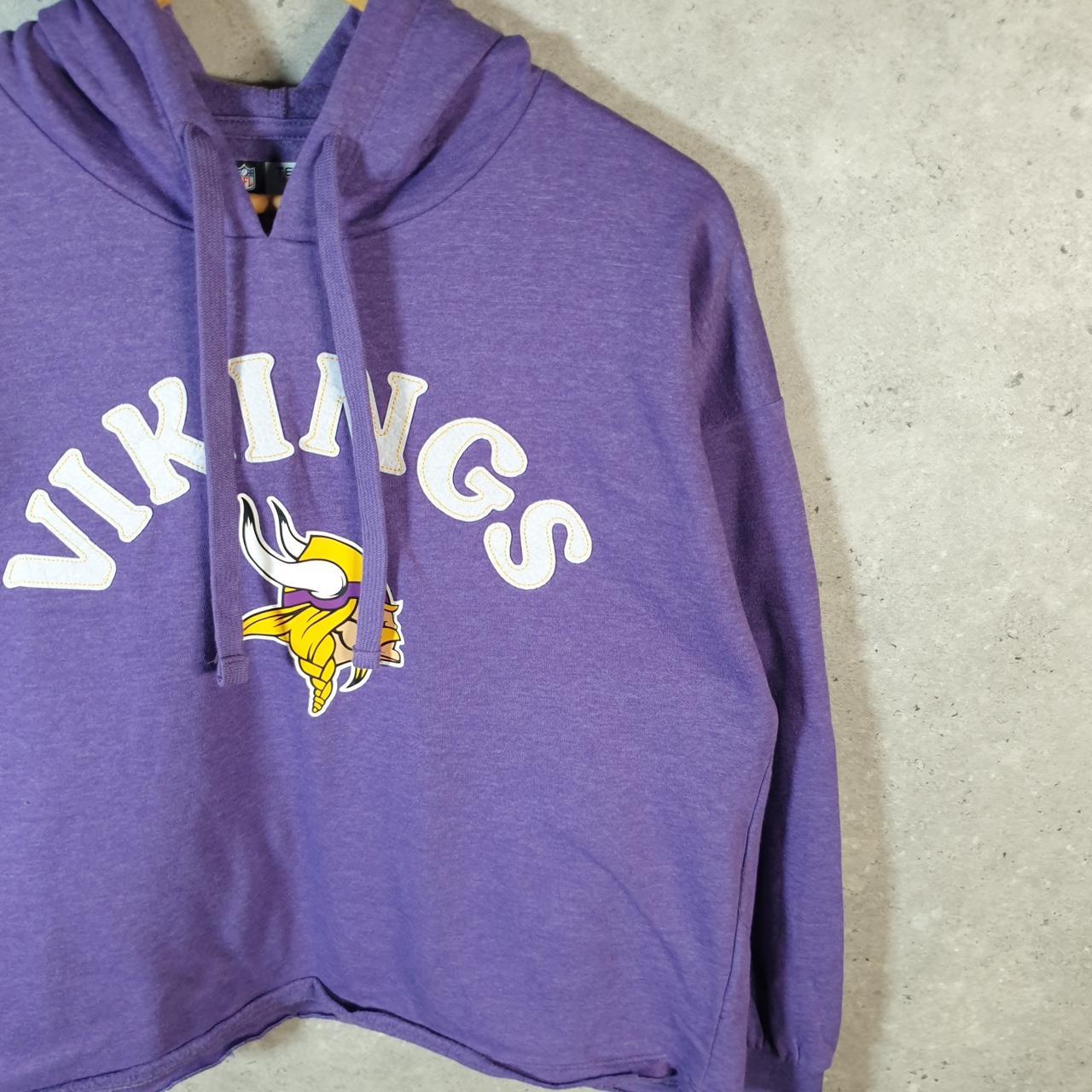Vintage NFL Minnesota Vikings Hoodie Womens Medium Purple USA Pro Sport