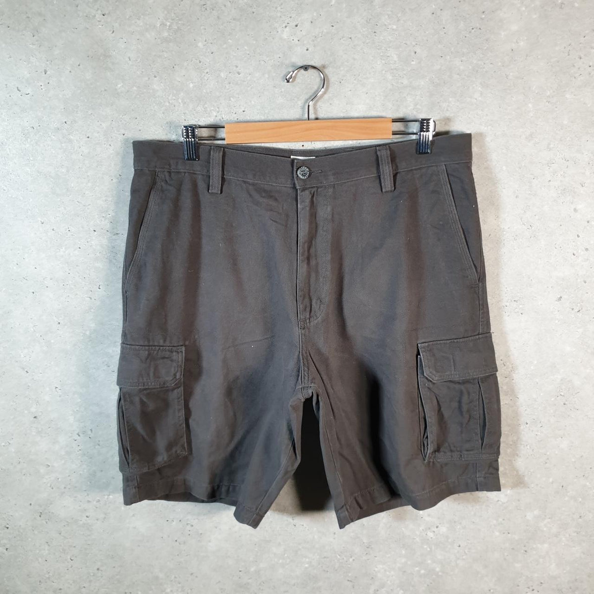 Vintage Dockers Chino Shorts Jorts Cargo Men’s W36 Grey Baggy Cotton A4282
