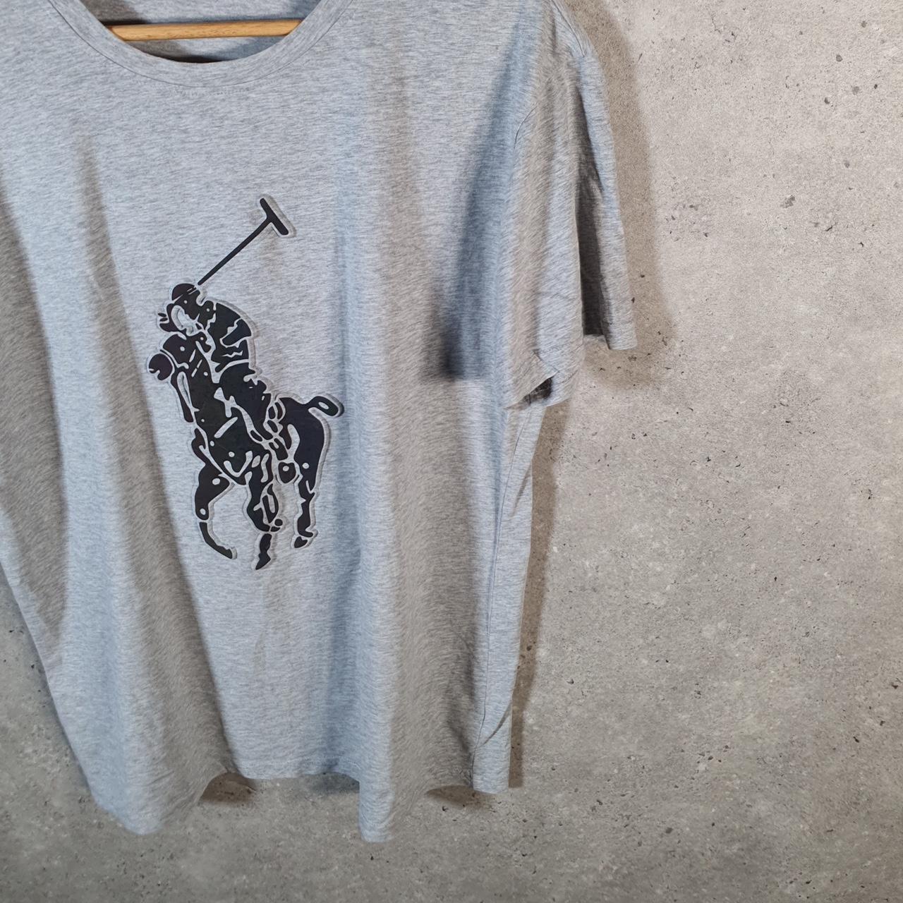 Vintage Ralph Lauren Big Polo T Shirt Men’s Small Grey Classic Fit Casual