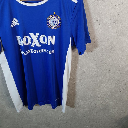 Adidas Federal Way Aeroready Football Soccer T Shirt Jersey Mens Medium Blue