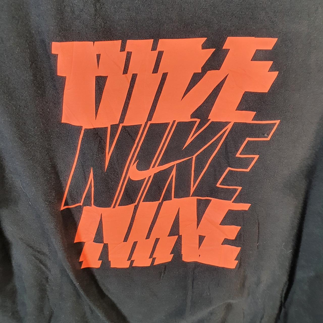 Vintage Nike Spellout Graphic T Shirt Men’s Medium Black Swoosh Athletic