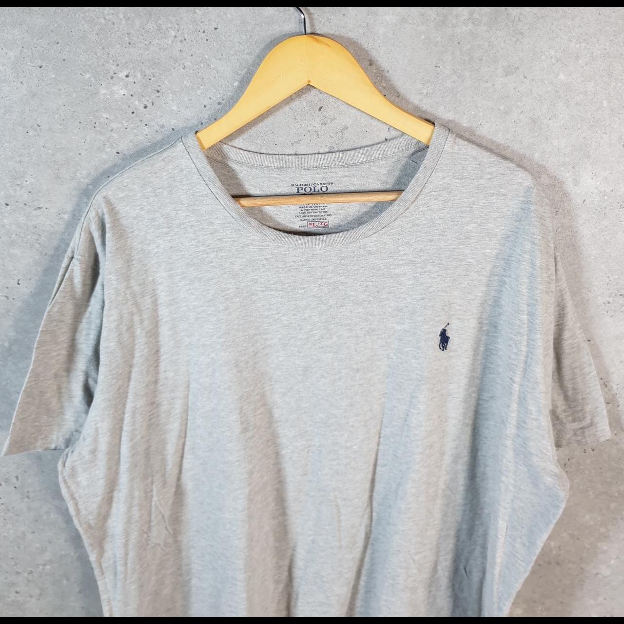 Vintage Ralph Lauren Polo T Shirt Men’s XL Grey Embroidered Classic Fit Pony C8622