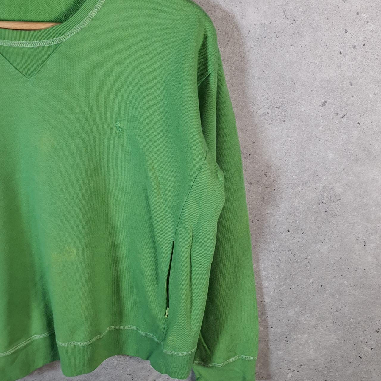 Vintage Ralph Lauren Polo Sweatshirt Womens Large Green Pullover Pony