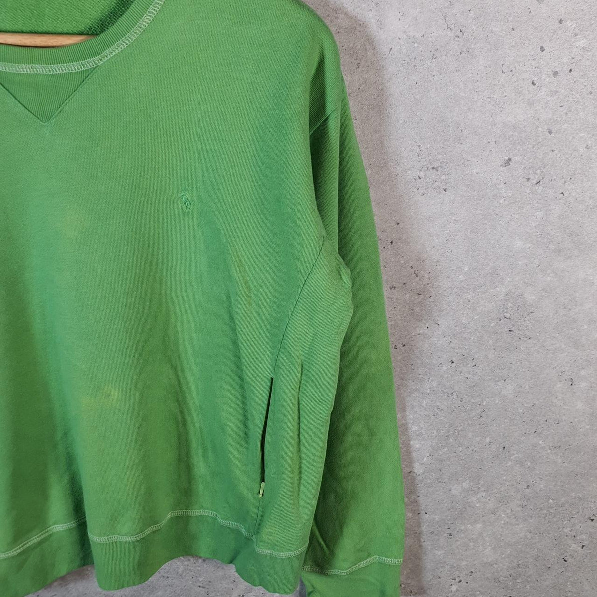 Vintage Ralph Lauren Polo Sweatshirt Womens Large Green Pullover Pony
