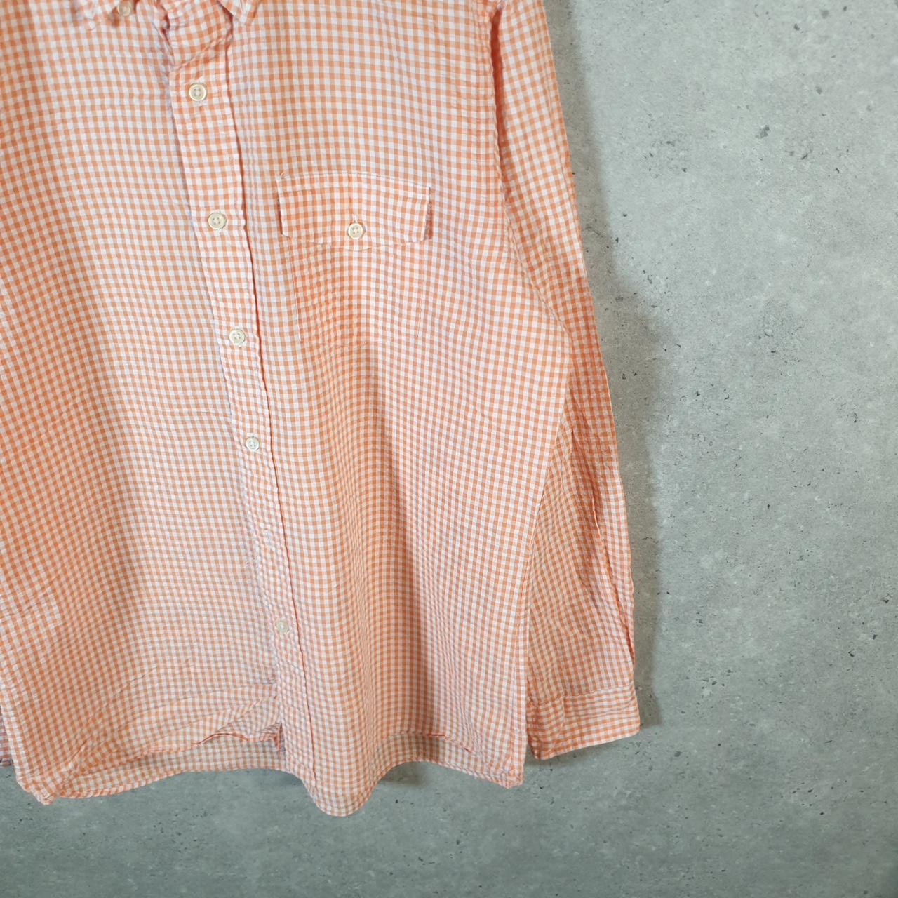 Vintage Ralph Lauren Button Down Shirt Men’s Medium Orange Custom Fit Cotton