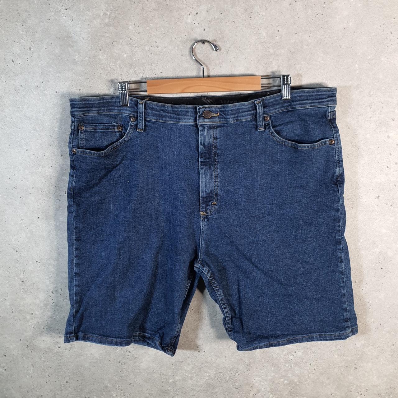 Vintage Wrangler Denim Shorts Jorts Cargo Men’s W42 Blue Baggy Cotton